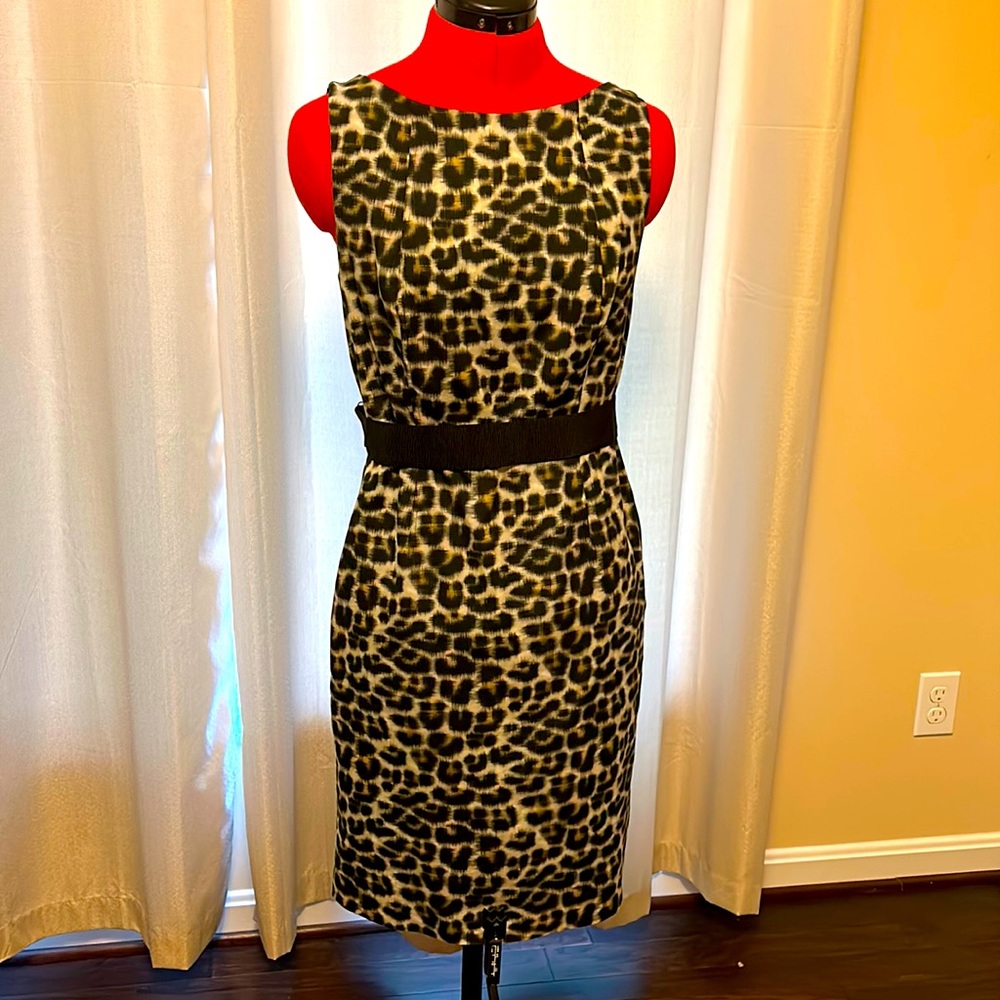 Animal print sheath dress